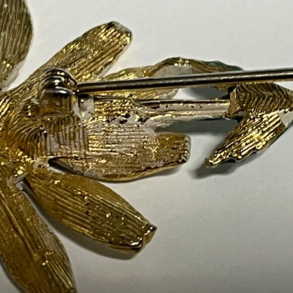 VTG Hand Painted Daisy Flower in Pot Brooch Metal Enamel Pin 1.5"x3.25" - Picture 14 of 14